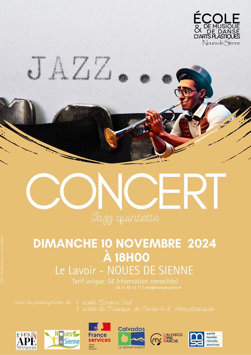 Affiche concert jazz du 10 novembre